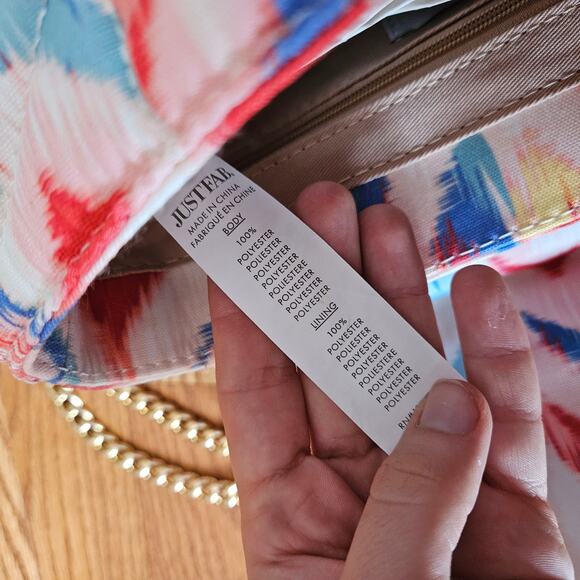 JustFab Triangle Quilted Chevron Crossbody Bag Womens - Picture 8 of 9